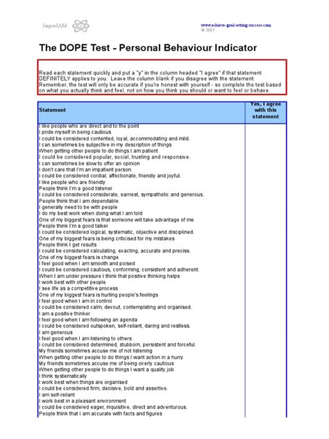 dope personality test pdf.